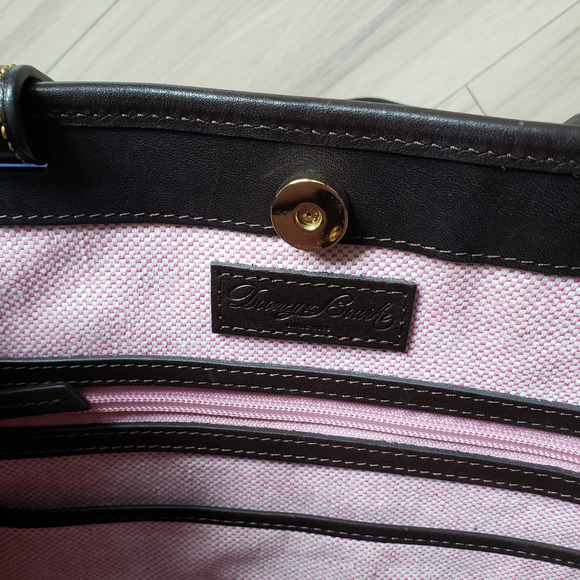 Dooney & Bourke Tassel Leather Bag Set Cognac 3 Pc Purse Wallet Keychain 1C872CG - Picture 12 of 15